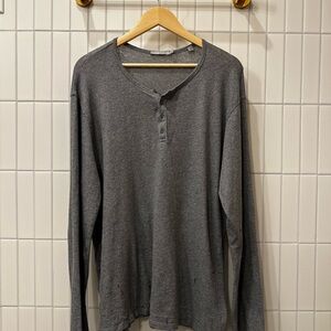 Men's Gray Henley Shirt